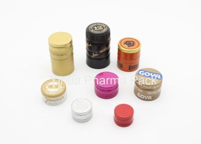 China Round Shaped Aluminum Ropp Caps 20mm 22mm 28mm Durable For Screw Bottle for sale