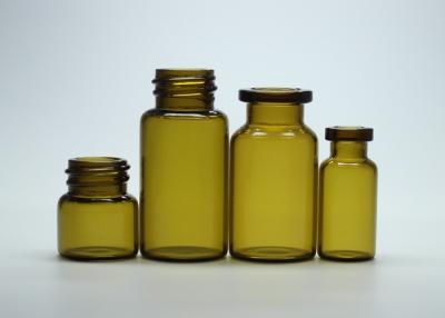 China 1-30ml Amber / Brown Pharmacy Little Liquid Tubular Glass Bottle Vial for sale