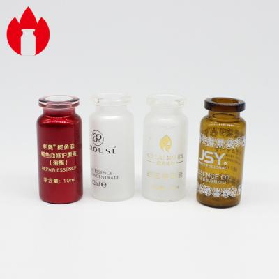 China 10ml Clear Or Brown Cosmetic Vial Glass Bottle With Printing for sale