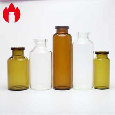 China 2ml 3ml 5ml 10ml 20ml 30ml Clrear Or Amber Medical Glass Bottle Vial for sale