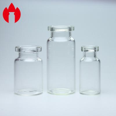 China Transparent Small 10ml 20ml Tubular Glass Vials Medicine Glass Vials for sale