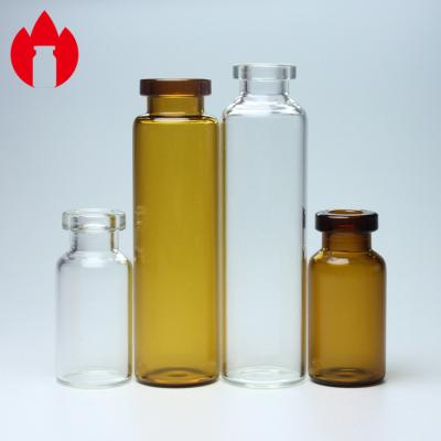 China 3ml 5ml Medication Glass Vial Bottle Transparent Or Brown for sale