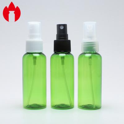 China Green Clear PET 50ml Recycled Plastic Spray Bottles for sale
