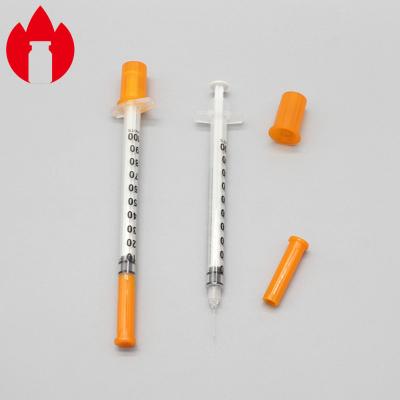 China Medical Injection PP Plastic Insulin Syringe 1ml Disposable for sale