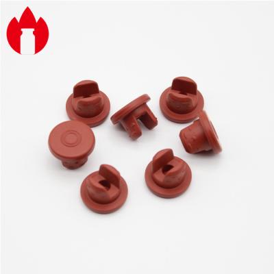 China Red 20mm Butyl Rubber Stopper , Rubber Plugs And Stoppers With Sterilization for sale
