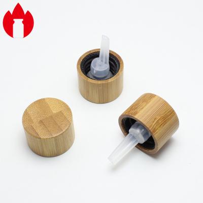China 18mm Bamboo Plastic Screw Top Cap With Plastic Stopper for sale