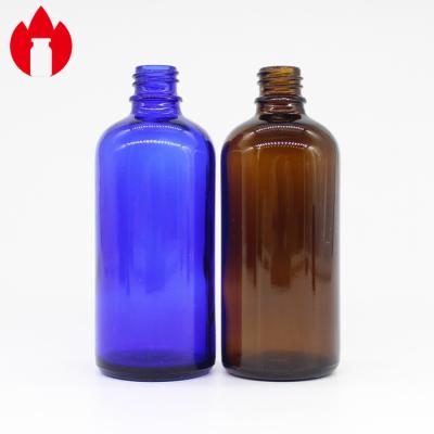 China 100ml Amber Or Blue Screw Top Vials Glass Essential Oil Bottles for sale