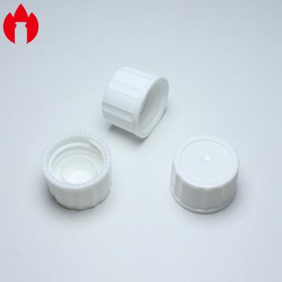 China PP White Threaded Pressure Screw Plastic Cap 18mm for sale