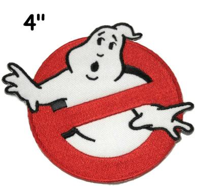 China Ghostbusters No Ghosts Custom Embroidered Patch Iron On / Sew On Badge Movie Logo Applique for sale