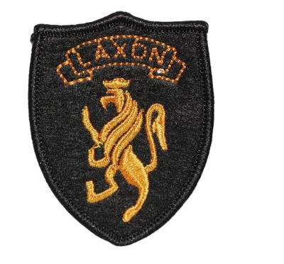 China Flat Background Military Embroidery Patch Merrow Border Custom Velcro Patches for sale