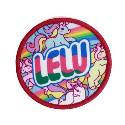 China Custom Printed Logo Round Velcro Back Patch Sublimation Patches For Hats for sale