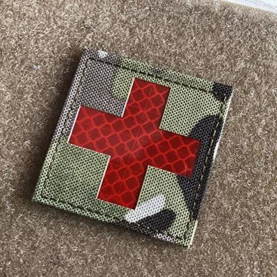 China Infrared IR Reflective Medical EMT Tactical Patch 2x2 In Twill Fabric / Camo Fabric for sale