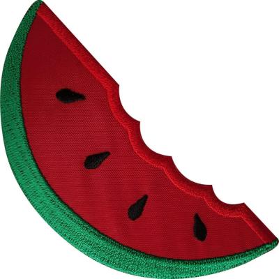 China Watermelon Embroidered Iron On Patches Fruit Badge Embroidery Crafts Applique for sale