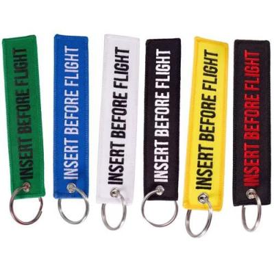 China Remove Before Flight Embroidery Keychains Bag Tag Travel Accessories for sale