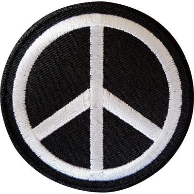 China Peace And Love Embroidered Cloth Badges Rainbow Peace Sign Symbol for sale