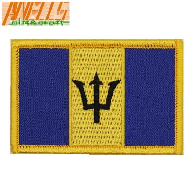 中国 Barbados Flag Patch International Custom Embroidered Travel Souvenir Patch Badge 販売のため