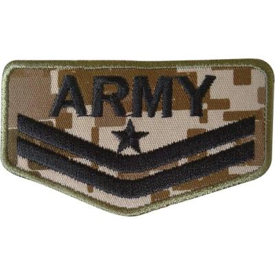 China Iron On Embroidered Patch Badge ARMY Insignia Stars Green Camo Camouflage for sale