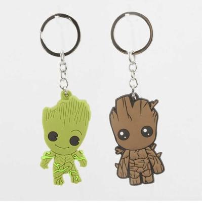 China 2D 3D Rubber PVC Keychain Guardians Of The Galaxy Custom Logo Printing PVC Keychain for sale