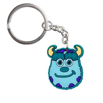China Monster University Silicone Cute Cartoon Keychain PVC Soft Rubber Keychain for sale