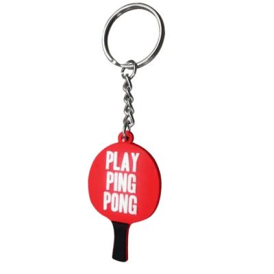 China Designer-Ping-Pong-Paddel-Tischtennis-Schlüsselanhänger aus Gummi-PVC zu verkaufen