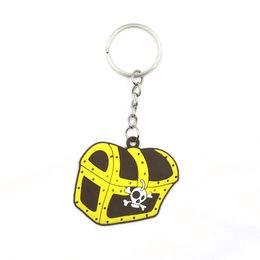 China Halloween Pirate Theme Car Keyring Soft Rubber PVC Keychain Promotion Gift for sale