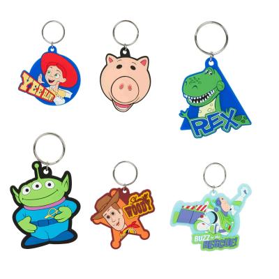 China Toy Story Woody Keychain Zip Puller Soft PVC Custom Rubber Keychain for sale