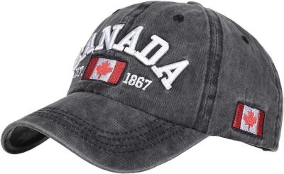 Chine Canada coton noir 60 cm casquettes promotionnelles brodées lavables à la machine à vendre