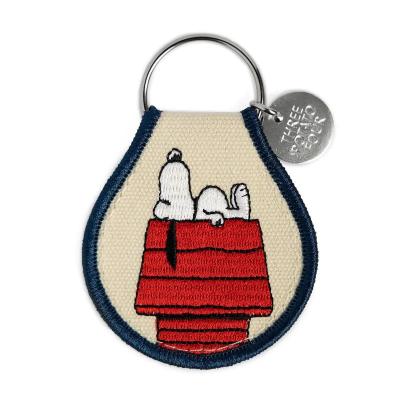 China Cotton 3.5 X 2.5 Inches Embroidered Keychain Hand Wash for sale