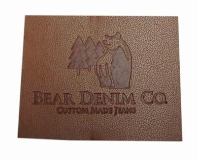 China Printing ODM Custom Leather Labels Adhesive Backing for sale