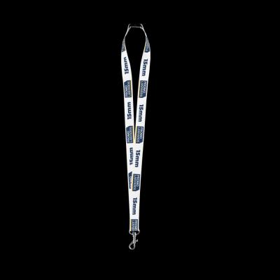 China Polyester Safety Logo Printed Lanyard 15mm Width Silk Screen Printing for sale