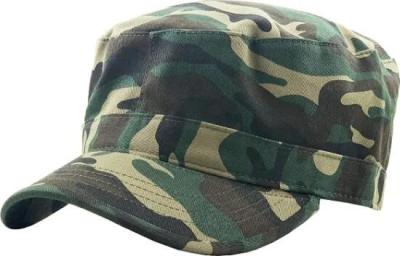 China Customized Army Cap Basic Military Style Hat 100% Breathable Cotton Plain Flat Top Twill for sale
