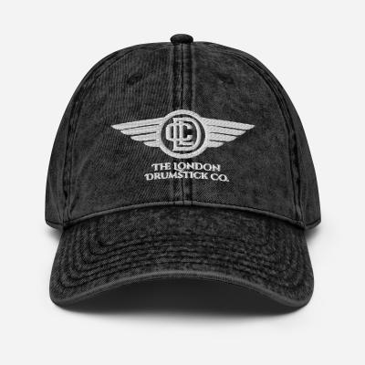 Китай По заказам вышитая логотипная шляпа с дизайном и тканью Винтажный хлопчатобумажный твилл Классическая бейсбольная шапка продается