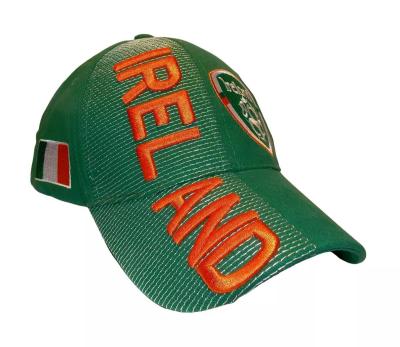 Китай Мексика Страна Буквы Эмблема Зеленый с красным Билл3-D регулируемый вышитый бейсбольный шляпа продается