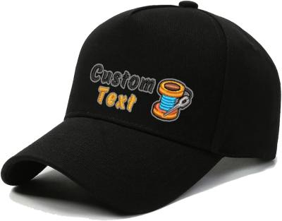 China Custom Embroider 5 Panel Baseball Hats Soft Baseball Cap Custom Personalized Text&Logo for sale