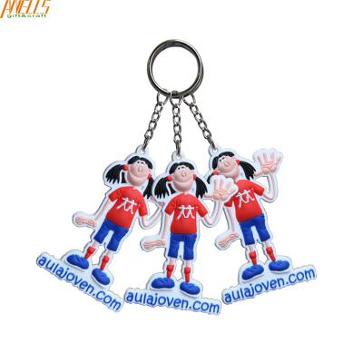 China Personalized Cool PVC Key Chain  Small Size 3.5 Inches Height for sale