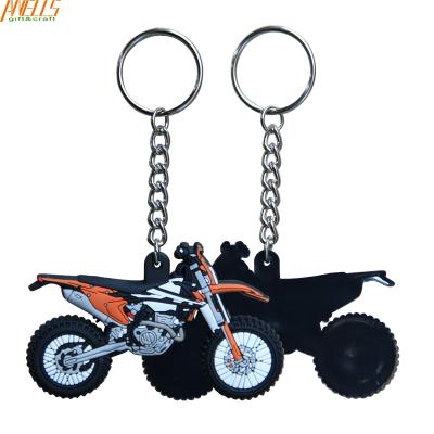 China Colorful Rubber Key Ring Complicated Design Silicone Keychain for sale