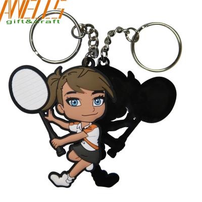 China Soft Multicolour PVC Key Chain Any Size 2D/3D  Stand Out LOGO for sale