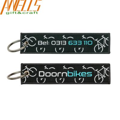 China Promotional Embroidered Motorcycle Keychain Durable Eco Friendly for sale