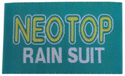 China Fashion Design Woven Clothes Label Heat Cut Border For Shirt Bags for sale