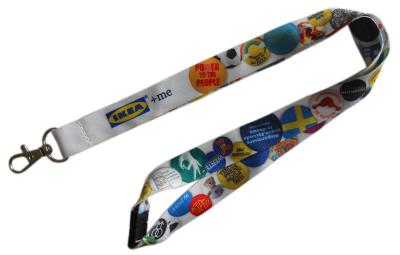 China Durable Blank Polyester Lanyards Sublimation Printing One Or Both Sides for sale