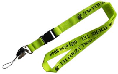 China Colorful Embroidery Logo Printed Lanyard With Metal Hook  Plastic Buckle for sale