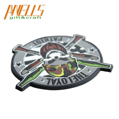 China Jacket Hat Custom Rubber Velcro Patches 3D Transfer Print Dry Cleanable for sale
