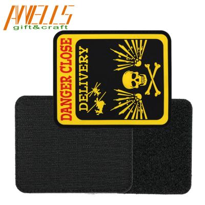 China Expedition Morale PVC Patch Shield Patch Velcro Within 4 Colors for sale