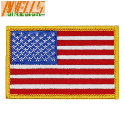 China Square Iron On Embroidery Patch Dry Cleanable Sew On Embroidered Patches for sale
