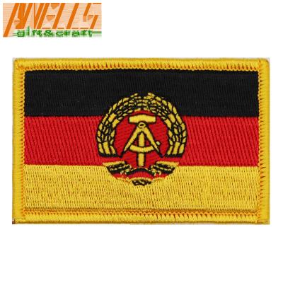 China International  Embroidered Country Flag Patches Hook And Loop Backing for sale