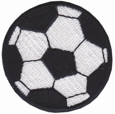 China Heat Cut Border Iron On Soccer Embroidery Patches for sale