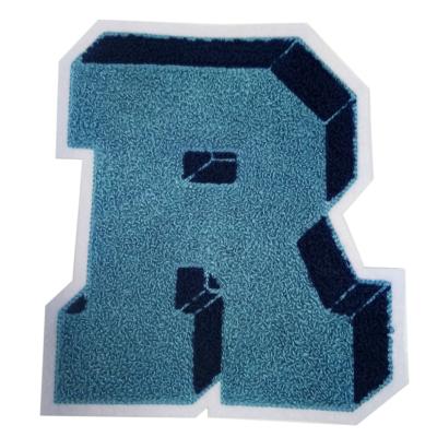 China PMS Felt Embroidery Chenille Patches Heat Cut Border 5x5cm for sale