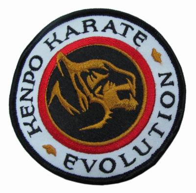China Kenpo Karate Evolution PMS 12C Iron On Embroidery Patches merrow border for sale