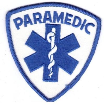 China PARAMEDIC 130*30MM Twill Iron On Embroidery Patches For Jackets for sale