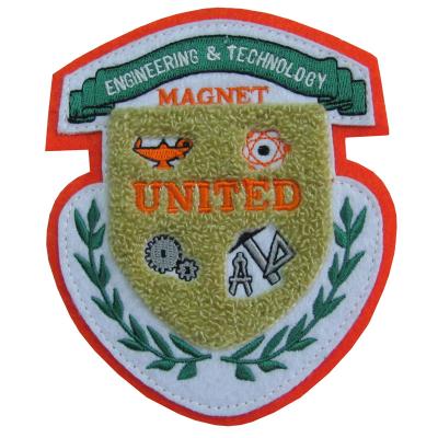 China Wholesale Custom Factory Price Colorful Chenille Patches Embroidery Letter Patch for sale